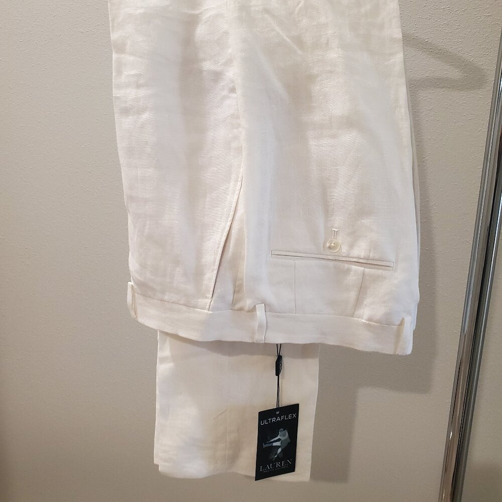 NWT Lauren Ralph Lauren Men's 32x34 UltraFlex Classic-Fit Linen Pants